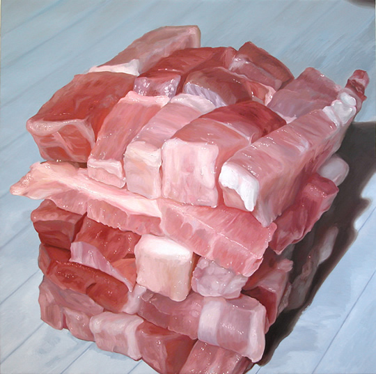 Bacon Painting by Cindy Wright [food art]