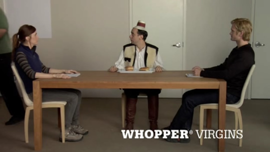  to compare a Whopper vs a Big Mac, in the world's purest taste test?